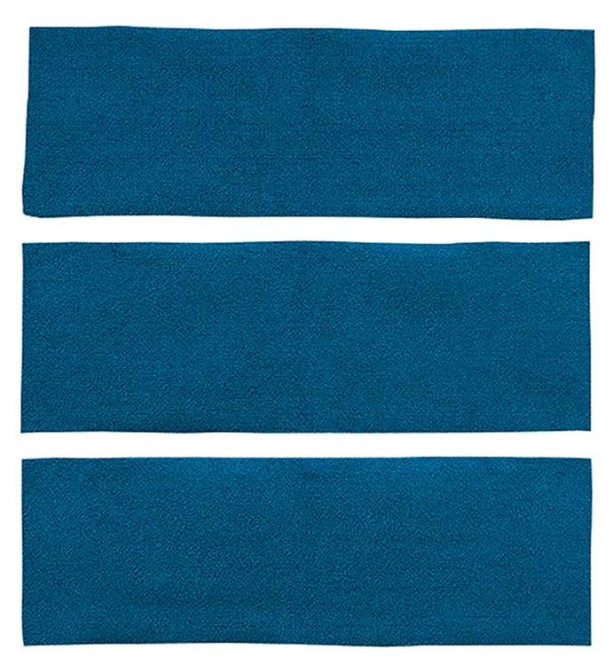 1964-68 Mustang Fastback 3 Piece Fold Down Nylon Loop Carpet Set - Aqua