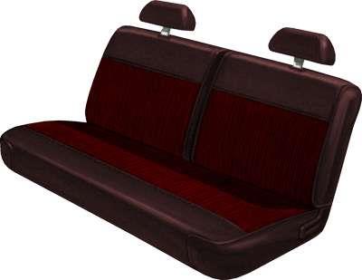 Front Bench & Rear Seat Cover Set, Fastback, Maroon