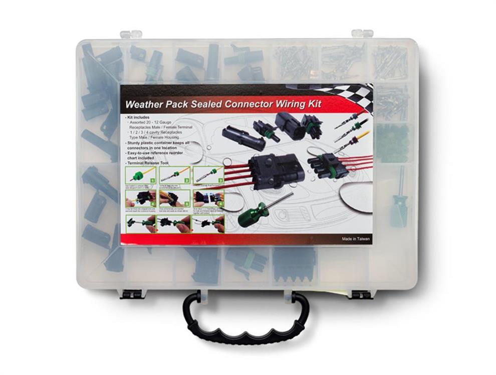Weatherproof Connectors, Plastic, Black, 10 to 24-Gauge AWG, Set of 209