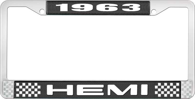 1963 HEMI LICENSE PLATE FRAME - BLACK