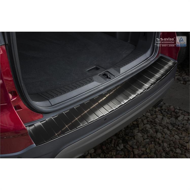 Zwart RVS Achterbumperprotector passend voor Ford Kuga II 2013-2019 'Ribs'