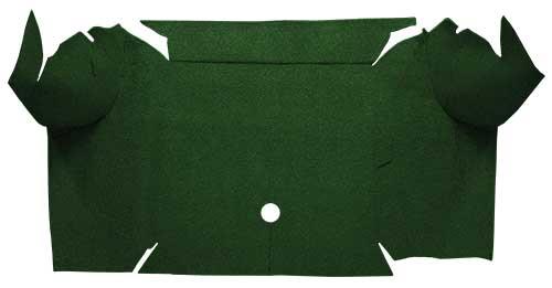1967-68 Mustang Convertible Loop Carpet Trunk Mat  - Dark Green