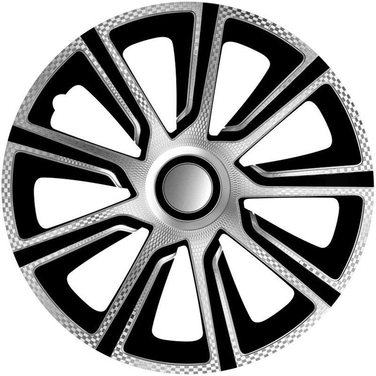 Single J-Tec wheel cover Veron 16-inch silver/black/carbon-look