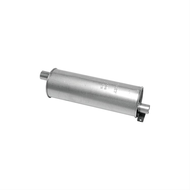 Muffler, SoundFX, Round, Steel, Aluminized, 1.75 in. Offset Inlet and Outlet, Toyota, Each