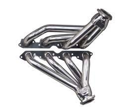 Headers, Blockhugger, Steel, Silver Ceramic Coated, 3 in. Collector, Chevy, Big Block, Pair