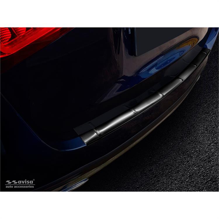 Zwart RVS Achterbumperprotector passend voor Mercedes GLE II W167 2019-2023 incl. 53 AMG 'Ribs'