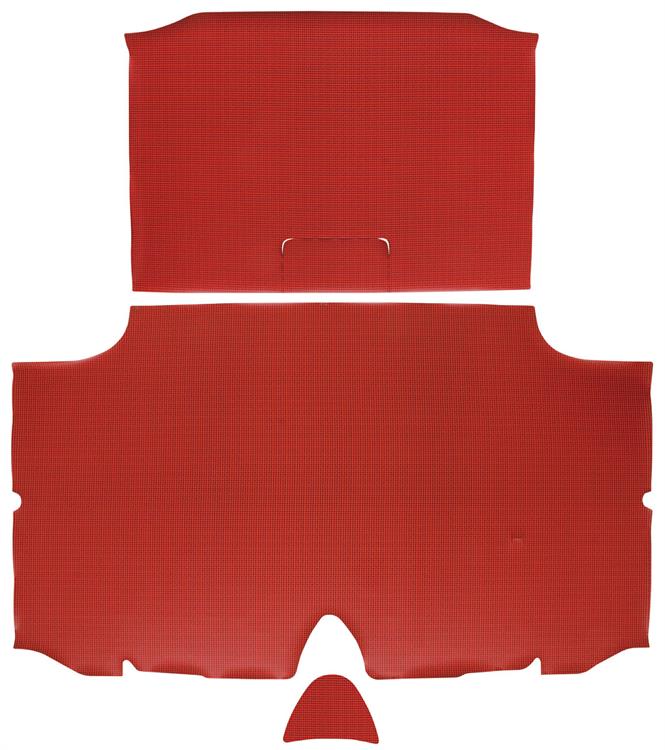 Trunk Mat, Vinyl, 1960 Bonneville Coupe/Convertible, Red Houndstooth