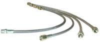 bromsslang 20" AN-3 Hose to M10x1 - 12° Banjo,DOT"