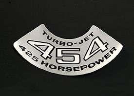 Decal,A/C Turb 454/425 HP,1971