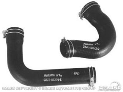 Radiator Hoses, Concours Correct, Rubber, Black, Ford, 351C, Set