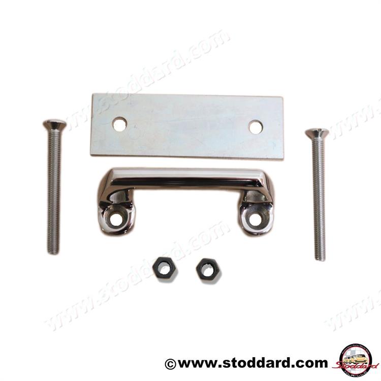 Chrome strap clamp for interior, with screws