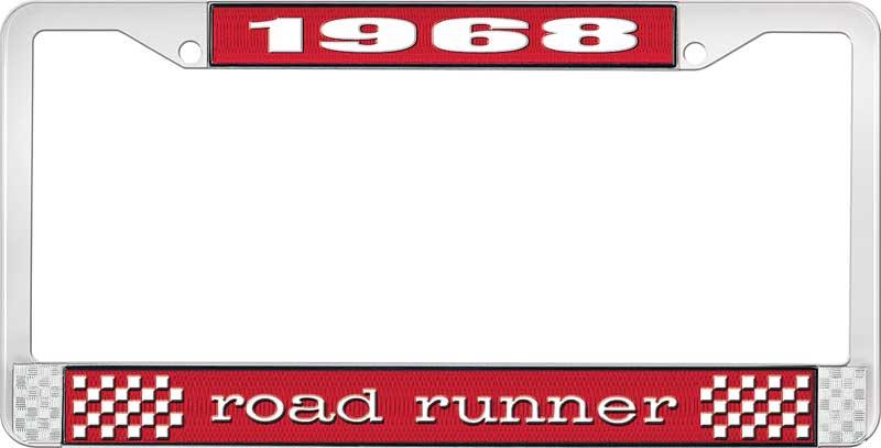 nummerplåtshållare 1968 road runner - röd
