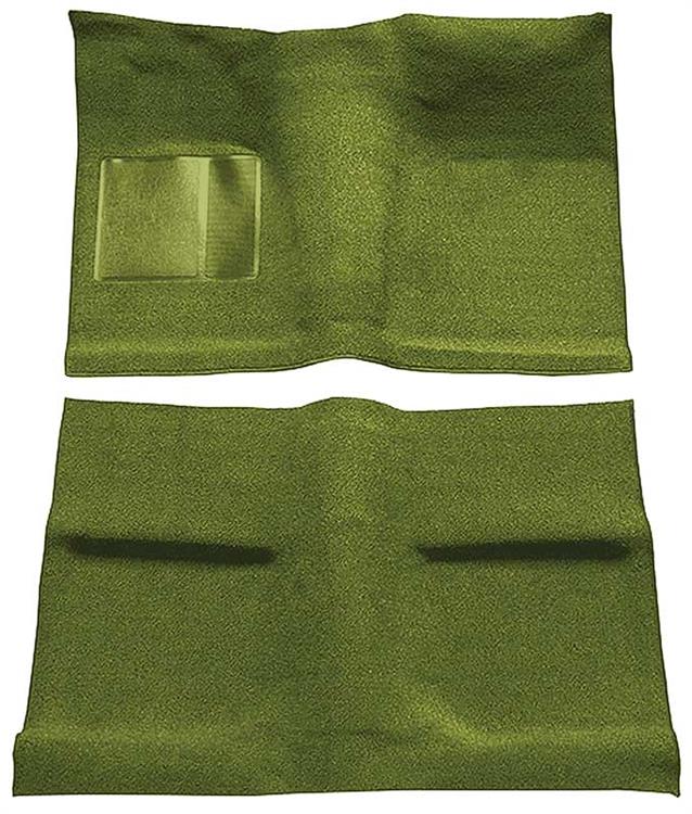 1964 Mustang Coupe Passenger Area Nylon Loop Floor Carpet Set with Mass Backing - Moss Green