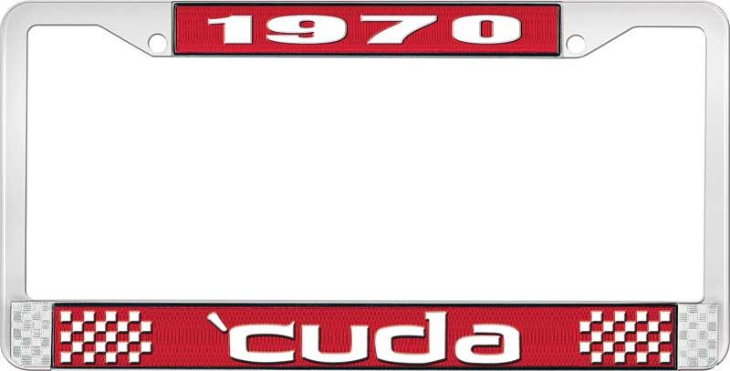 nummerplåtsram 1970 'cuda - röd