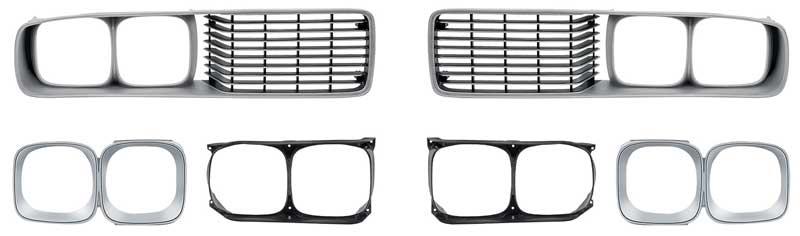1973-74 Charger Grill Set (Except SE Models) - Silver