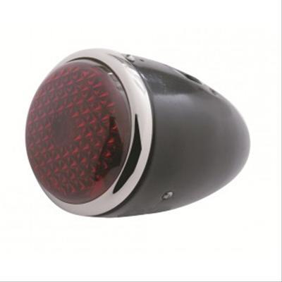 Taillight Assembly, Incandescent, Black Housing, Stainless Steel Bezel, Red Lens, Passenger Side, Cadillac