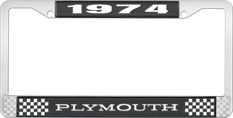 1974 PLYMOUTH LICENSE PLATE FRAME - BLACK