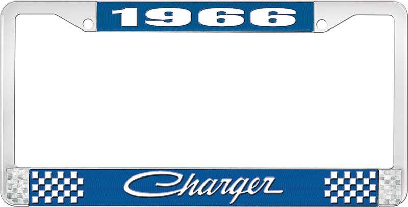 1966 CHARGER LICENSE PLATE FRAME - BLUE