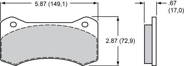 bromsbelägg, PolyMatrix E, 6617