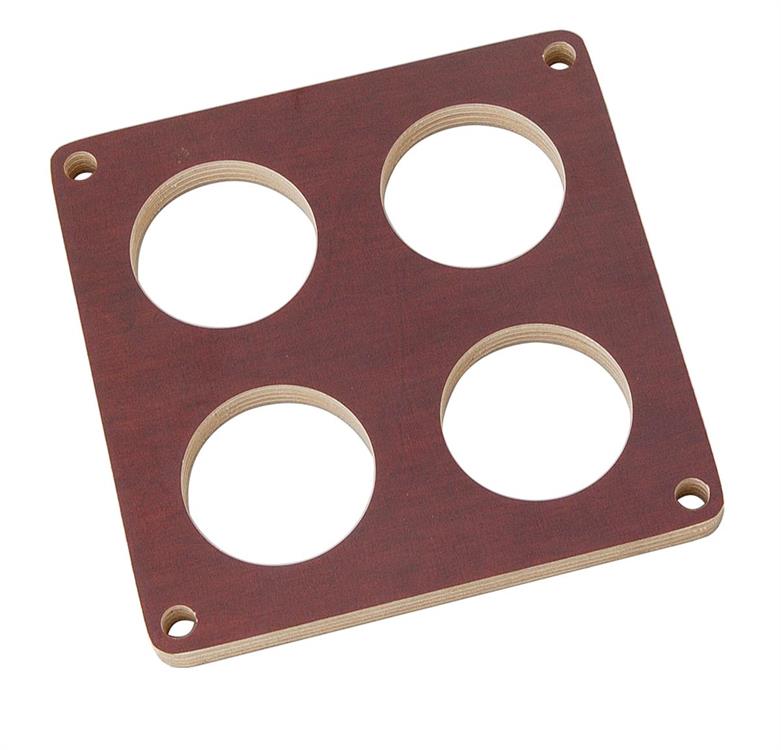 Carburetor Spacer, Wood, .500 in. Thick, 4-Hole, Dominator Bore, Each