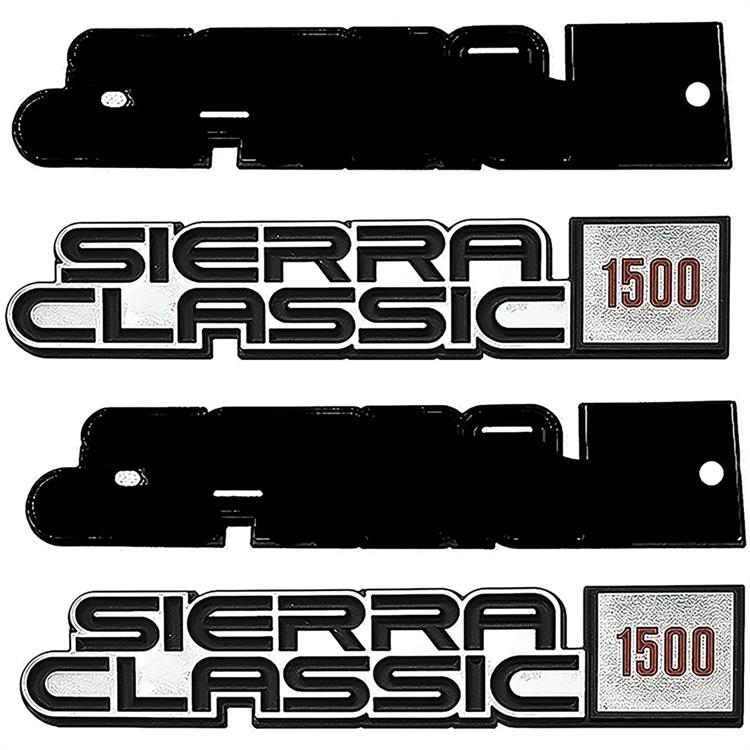 1981-86 GMC C/K, 1989 GMC R/V Truck, SUV	 Fender Emblem Set	 Sierra Classic 1500