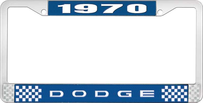 1970 DODGE LICENSE PLATE FRAME - BLUE