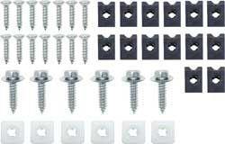 Grille Fasteners, Steel, Zinc Plated, Chevy, Kit