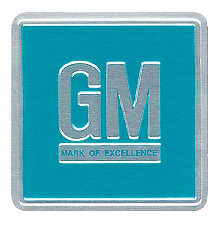 Decal, 66-67 GM, Door Jamb, GM Mark Of Excellence, Turquoise