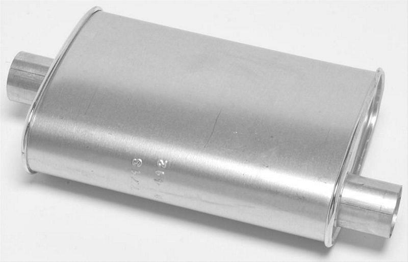 Muffler, Thrush Turbo, 2,5" Inlet/2,5" Outlet, Steel