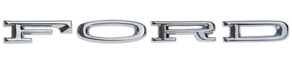 emblem motorhuv eller bagagelucka, "Ford", krom