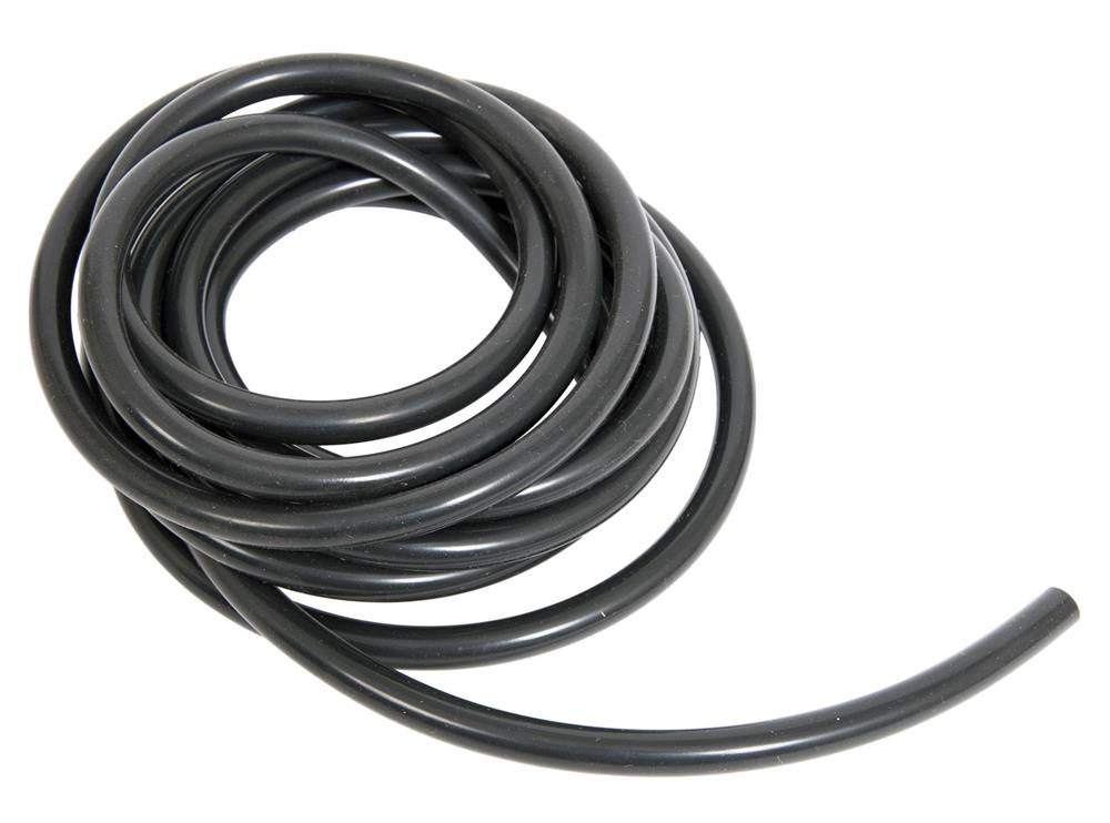 Vacuum Hose, Silicone, Black, 3mm Diameter, 10 ft. Length