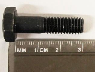 M8 x 30mm DIN933 Bolt with 14mm Hex Head. Made in Germany, Black Oxide Finish