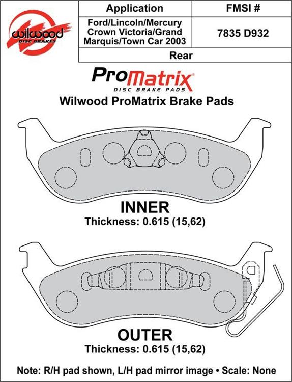 bromsbelägg, ProMatrix PM, D932