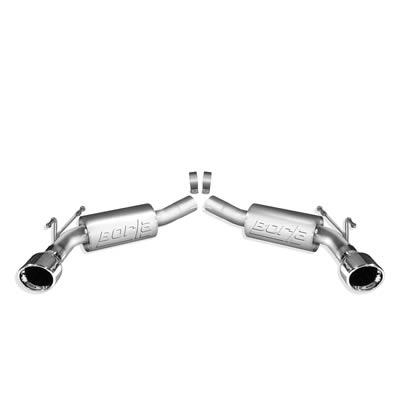 Exhaust System, Rear Section, Stainless Steel, Natural, Polished Tips,