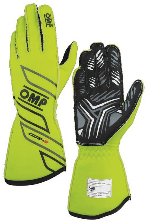 ONE-S GLOVES my2025 FIA 8856-2018 FLUO YELLOW SZ. XS