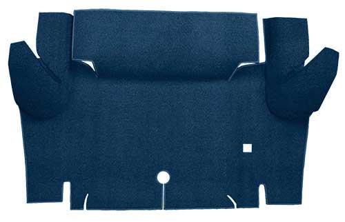 1965-66 Mustang Coupe Loop Trunk Floor Carpet Mat - Dark Blue