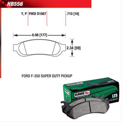 brake pads, rear, LTS