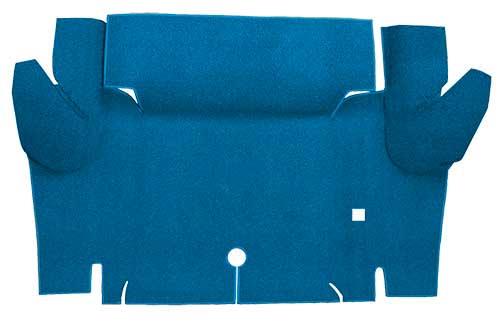 1965-66 Mustang Coupe Nylon Loop Carpet Trunk  Mat - Medium Blue