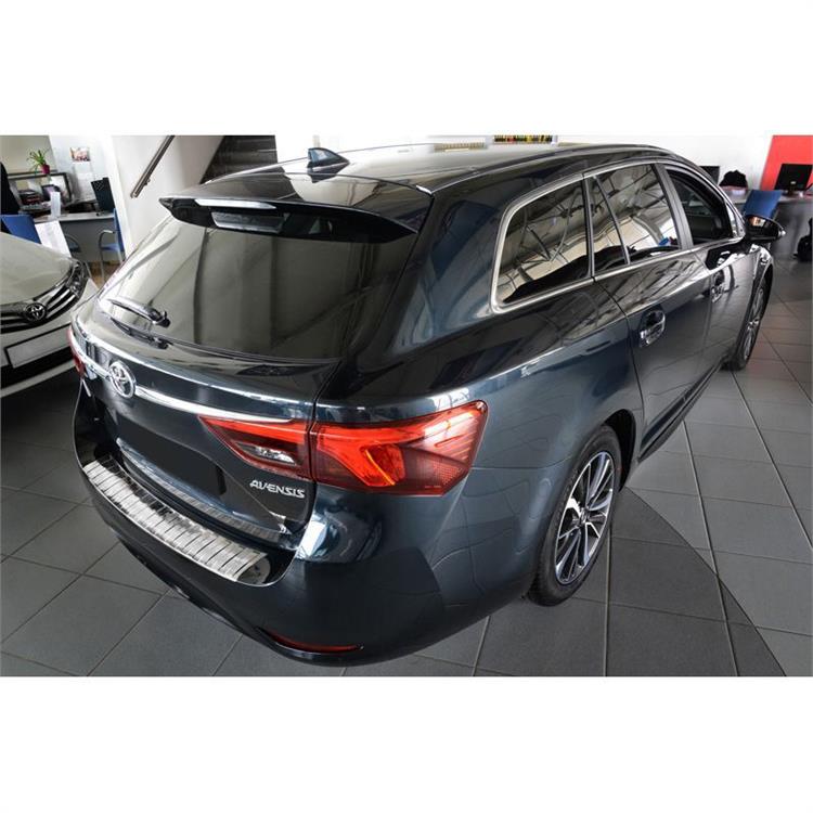 RVS Achterbumperprotector passend voor Toyota Avensis III Wagon Facelift 2015- 'Ribs'