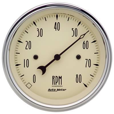 Tachometer 86mm 0-8.000rpm Antique Beige