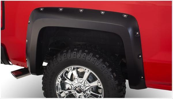 Fender Flares, Pocket Style, Rear, Black, Dura-Flex Thermoplastic, Chevy, Pair