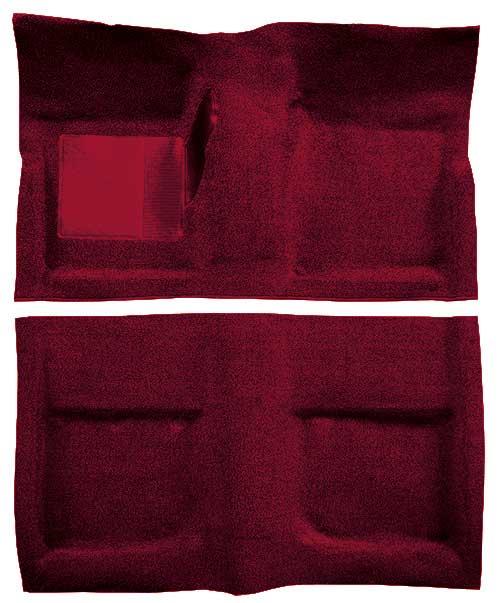 1965-68 Mustang Coupe Loop Floor Carpet With Mass Backing - Maroon