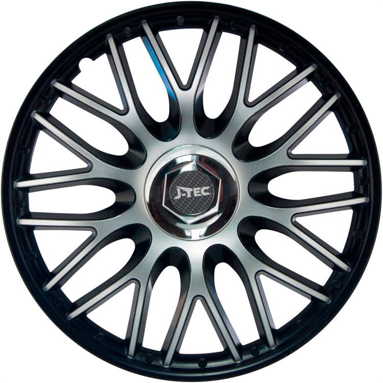 Set J-Tec wheel covers Orden 13-inch black + chrome ring