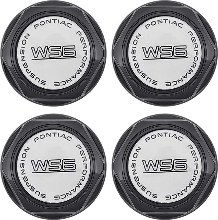 centrumkåpor 1982-92 Pontiac WS6 Wheel Center Cap Black Set of 4