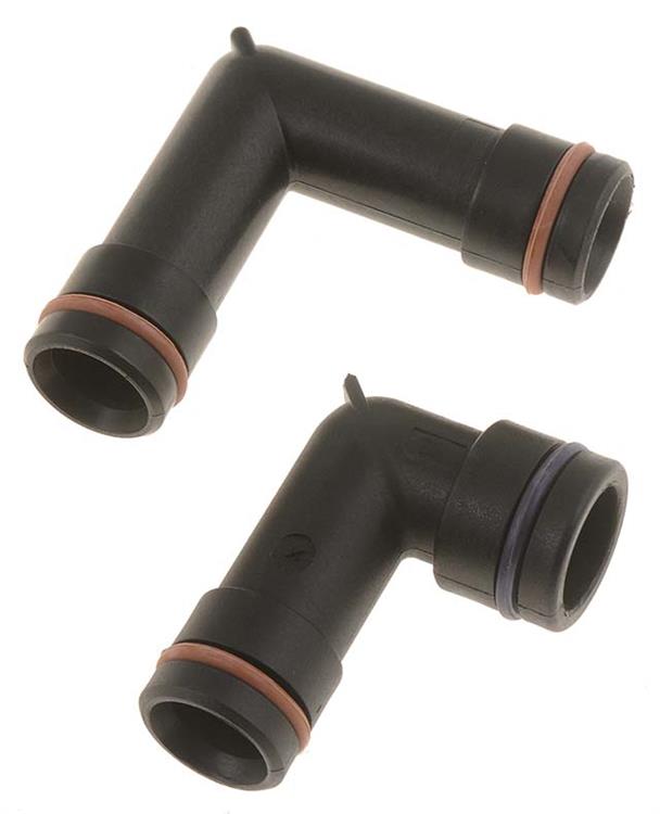 Heater Hose Connectors -Elbows With O-Ring Seals - Plastic