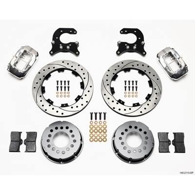 Brake Kit Fdl P / S Rear Kit, Drilled, Polished Small Ford 2.66" Offset"
