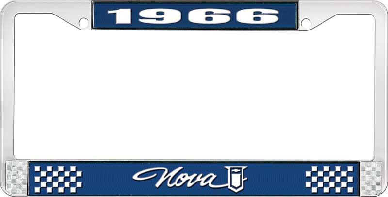 1966 NOVA LICENSE PLATE FRAME STYLE 1 BLUE