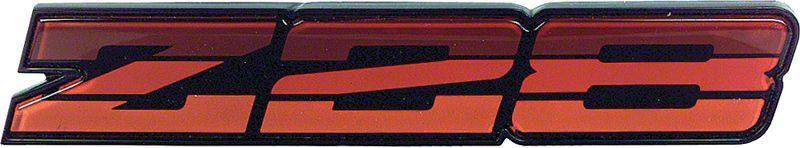 1982-84 CAMARO Z28 ROCKER PANEL EMBLEM - RED