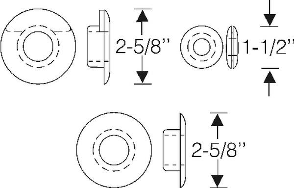 Grommets, side mount 6pc set