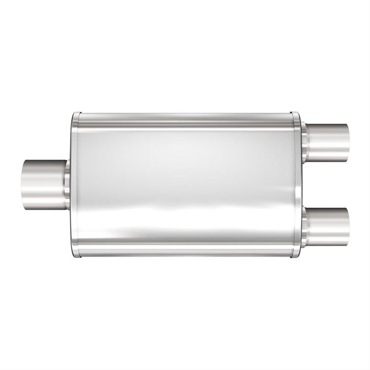 Muffler Aluminised Steel Xl 14" Kropp, 2.5" S / 2" D